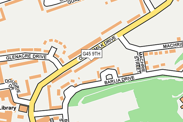 G45 9TH map - OS OpenMap – Local (Ordnance Survey)