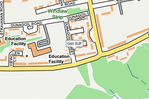 G45 9UP map - OS OpenMap – Local (Ordnance Survey)