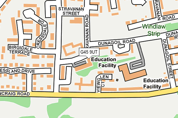 G45 9UT map - OS OpenMap – Local (Ordnance Survey)