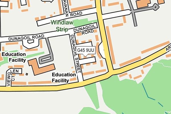 G45 9UU map - OS OpenMap – Local (Ordnance Survey)