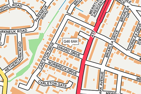 G46 6AH map - OS OpenMap – Local (Ordnance Survey)