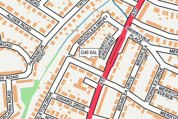 G46 6AL map - OS OpenMap – Local (Ordnance Survey)