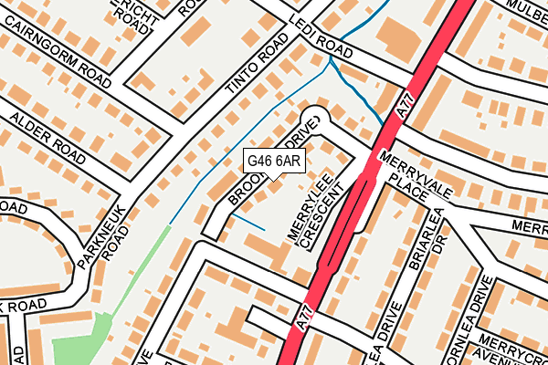 G46 6AR map - OS OpenMap – Local (Ordnance Survey)