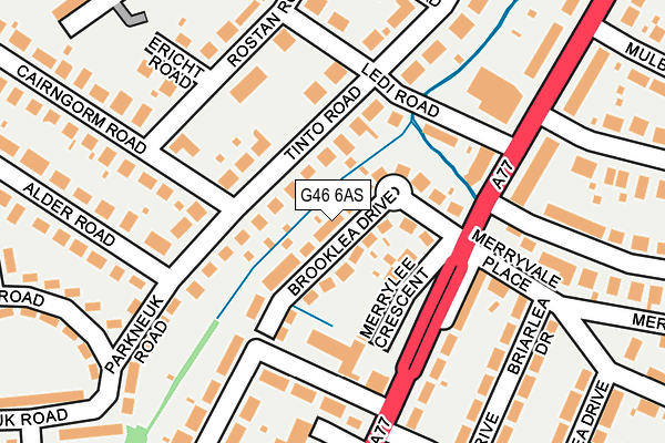 G46 6AS map - OS OpenMap – Local (Ordnance Survey)