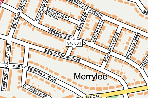 G46 6BH map - OS OpenMap – Local (Ordnance Survey)