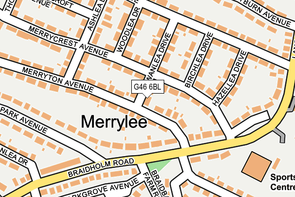 G46 6BL map - OS OpenMap – Local (Ordnance Survey)