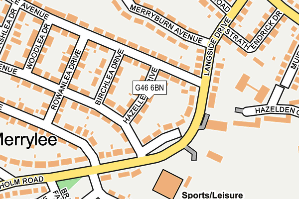 G46 6BN map - OS OpenMap – Local (Ordnance Survey)