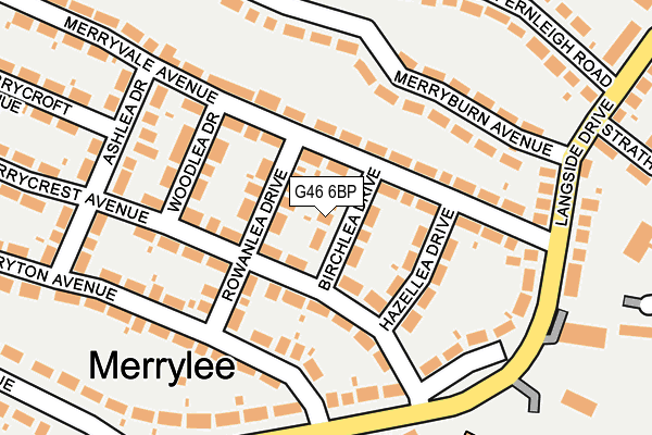 G46 6BP map - OS OpenMap – Local (Ordnance Survey)