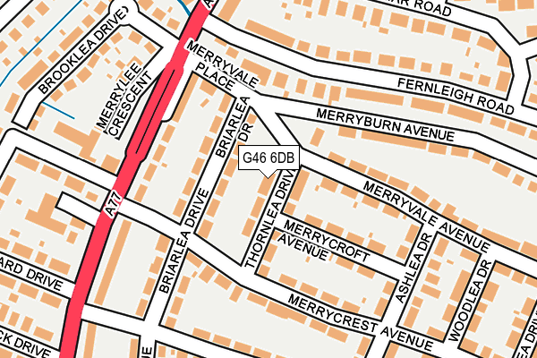 G46 6DB map - OS OpenMap – Local (Ordnance Survey)