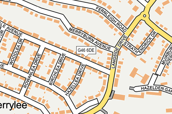 G46 6DE map - OS OpenMap – Local (Ordnance Survey)