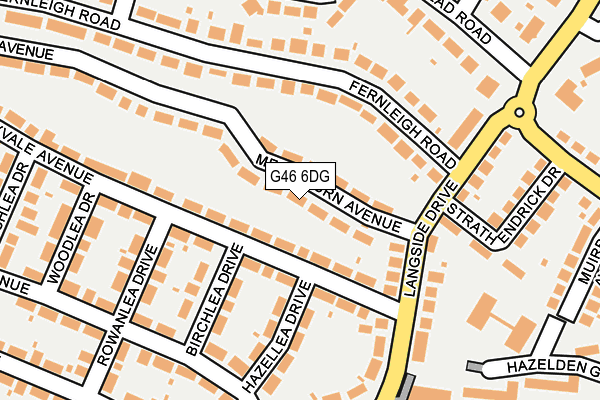 G46 6DG map - OS OpenMap – Local (Ordnance Survey)