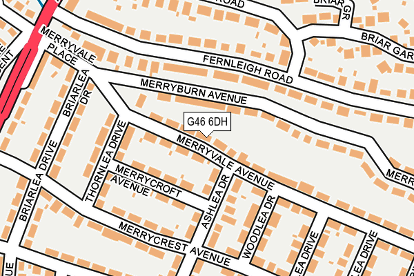 G46 6DH map - OS OpenMap – Local (Ordnance Survey)