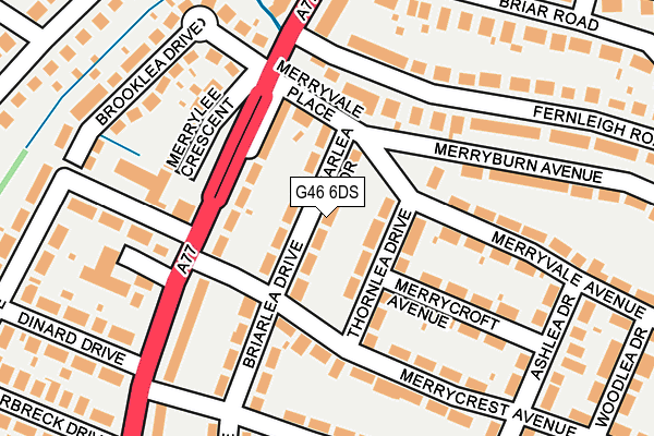 G46 6DS map - OS OpenMap – Local (Ordnance Survey)