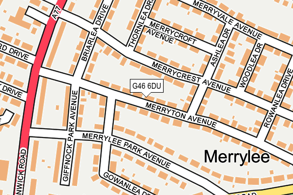 G46 6DU map - OS OpenMap – Local (Ordnance Survey)