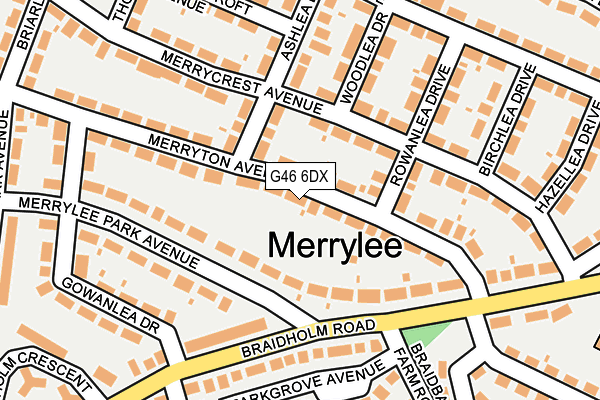 G46 6DX map - OS OpenMap – Local (Ordnance Survey)