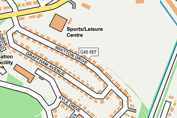 G46 6EF map - OS OpenMap – Local (Ordnance Survey)