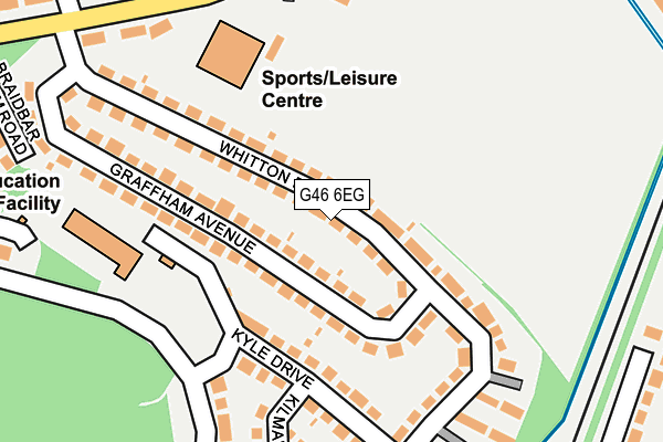 G46 6EG map - OS OpenMap – Local (Ordnance Survey)