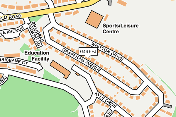 G46 6EJ map - OS OpenMap – Local (Ordnance Survey)