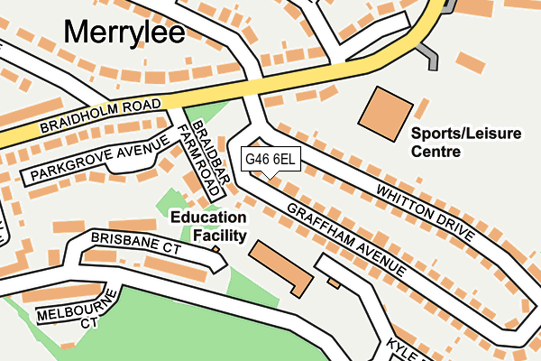 G46 6EL map - OS OpenMap – Local (Ordnance Survey)