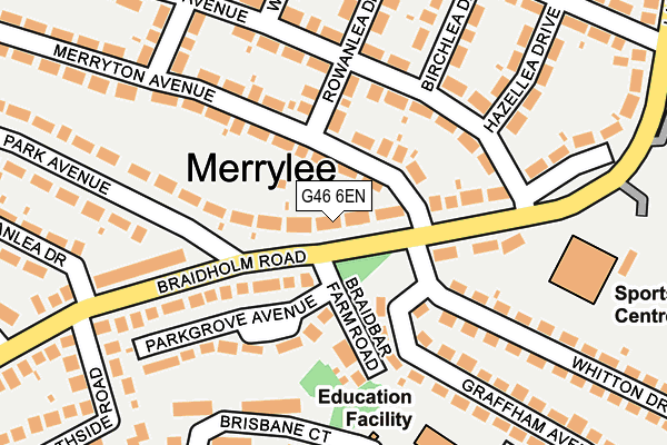 G46 6EN map - OS OpenMap – Local (Ordnance Survey)