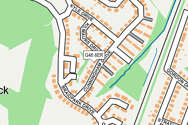 G46 6ER map - OS OpenMap – Local (Ordnance Survey)