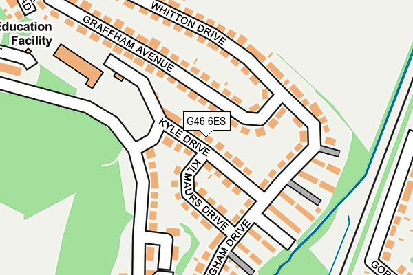 G46 6ES map - OS OpenMap – Local (Ordnance Survey)