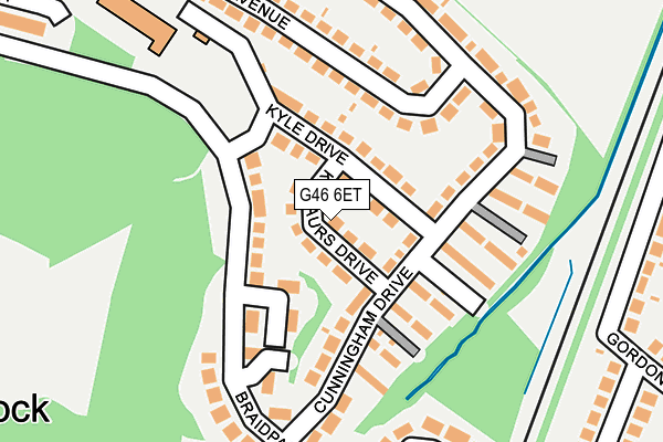 G46 6ET map - OS OpenMap – Local (Ordnance Survey)