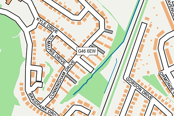 G46 6EW map - OS OpenMap – Local (Ordnance Survey)