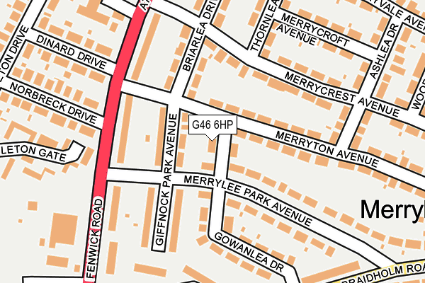 G46 6HP map - OS OpenMap – Local (Ordnance Survey)
