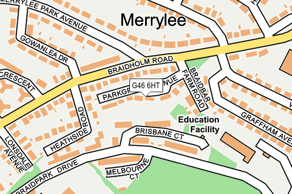 G46 6HT map - OS OpenMap – Local (Ordnance Survey)