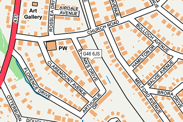 G46 6JS map - OS OpenMap – Local (Ordnance Survey)