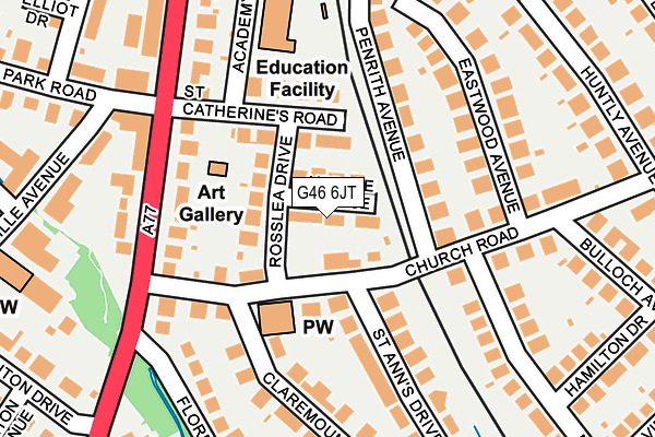 G46 6JT map - OS OpenMap – Local (Ordnance Survey)