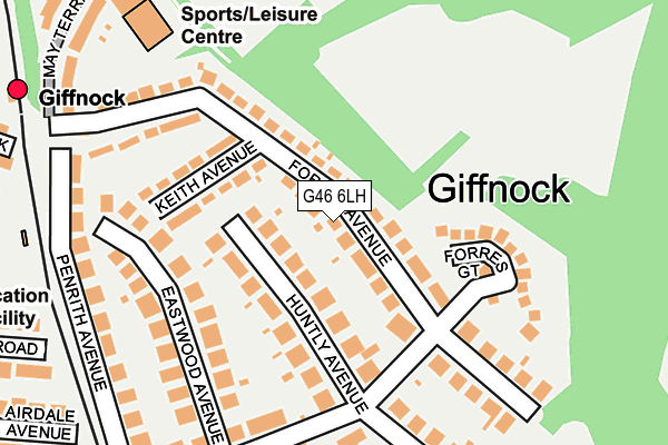 G46 6LH map - OS OpenMap – Local (Ordnance Survey)