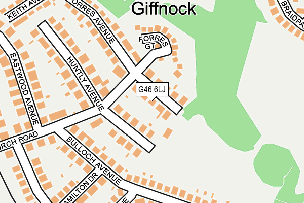 G46 6LJ map - OS OpenMap – Local (Ordnance Survey)