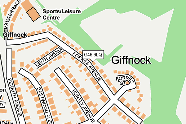 G46 6LQ map - OS OpenMap – Local (Ordnance Survey)