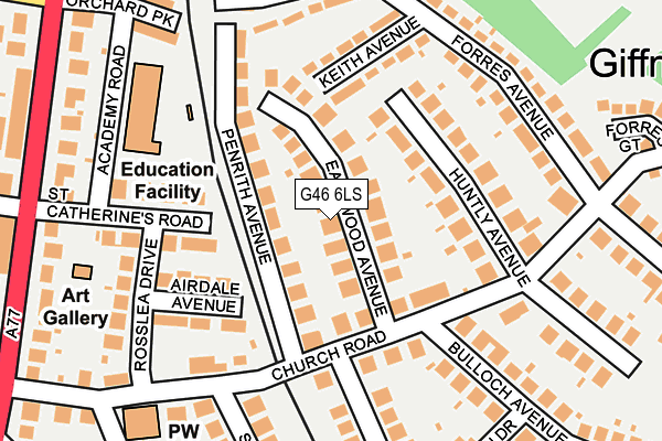 G46 6LS map - OS OpenMap – Local (Ordnance Survey)