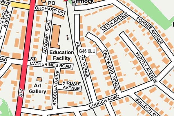 G46 6LU map - OS OpenMap – Local (Ordnance Survey)
