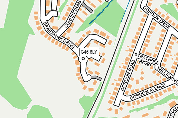 G46 6LY map - OS OpenMap – Local (Ordnance Survey)
