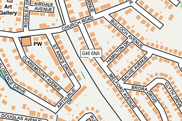 G46 6NA map - OS OpenMap – Local (Ordnance Survey)