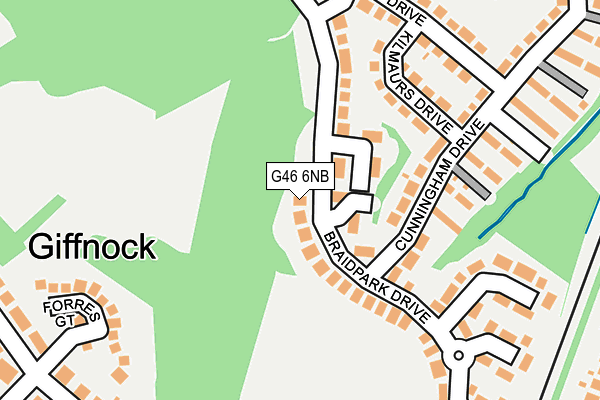 G46 6NB map - OS OpenMap – Local (Ordnance Survey)