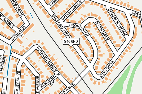 G46 6ND map - OS OpenMap – Local (Ordnance Survey)