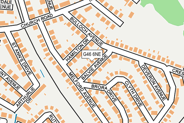 G46 6NE map - OS OpenMap – Local (Ordnance Survey)