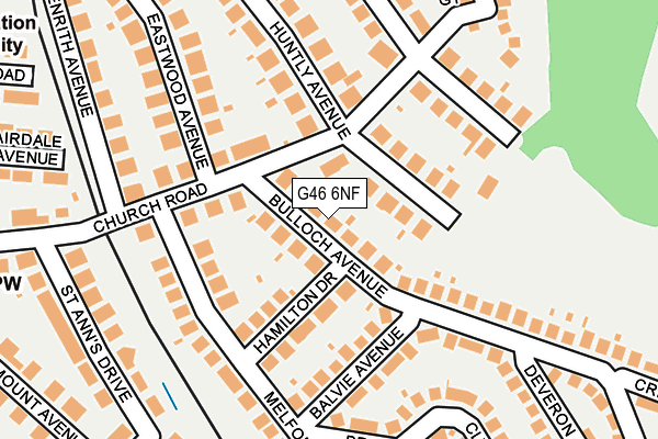 G46 6NF map - OS OpenMap – Local (Ordnance Survey)
