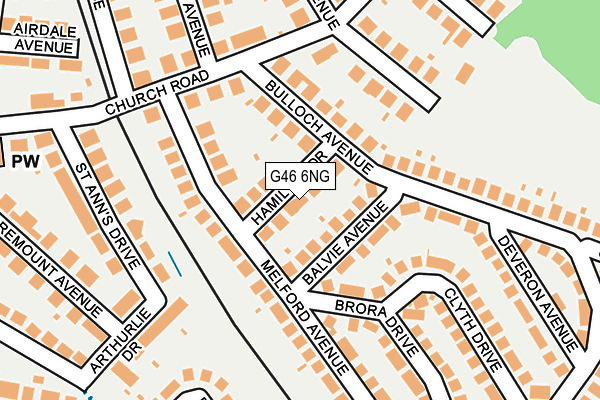 G46 6NG map - OS OpenMap – Local (Ordnance Survey)