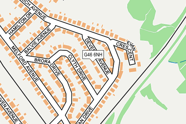 G46 6NH map - OS OpenMap – Local (Ordnance Survey)