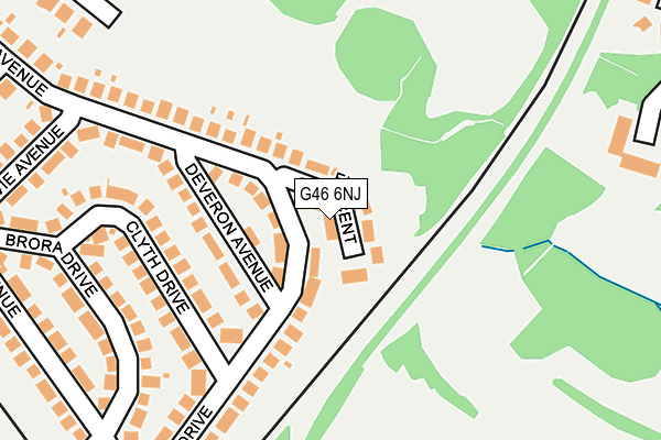 G46 6NJ map - OS OpenMap – Local (Ordnance Survey)