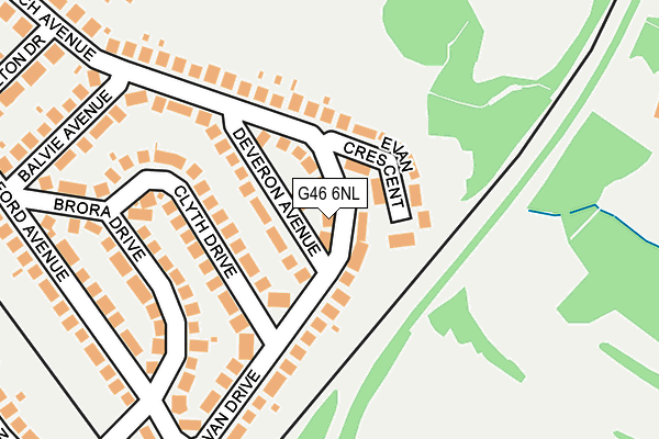 G46 6NL map - OS OpenMap – Local (Ordnance Survey)