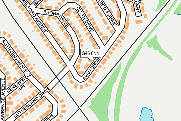 G46 6NN map - OS OpenMap – Local (Ordnance Survey)