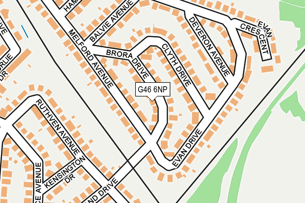 G46 6NP map - OS OpenMap – Local (Ordnance Survey)
