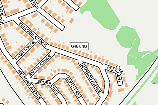 G46 6NQ map - OS OpenMap – Local (Ordnance Survey)